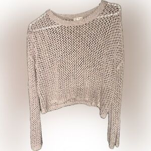 Xhiliration Pink Crochet sweater